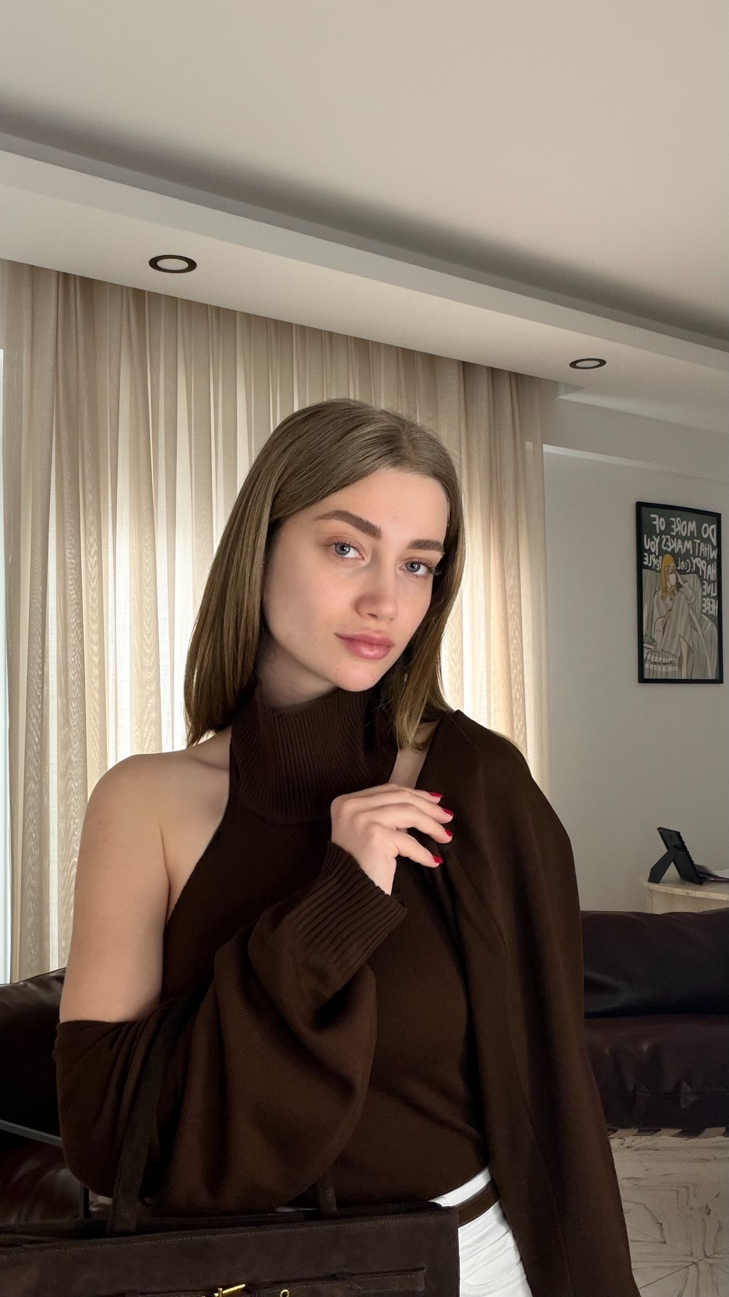 bolerolu triko takım kahve