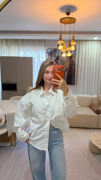 Cepli Oversize Gömlek