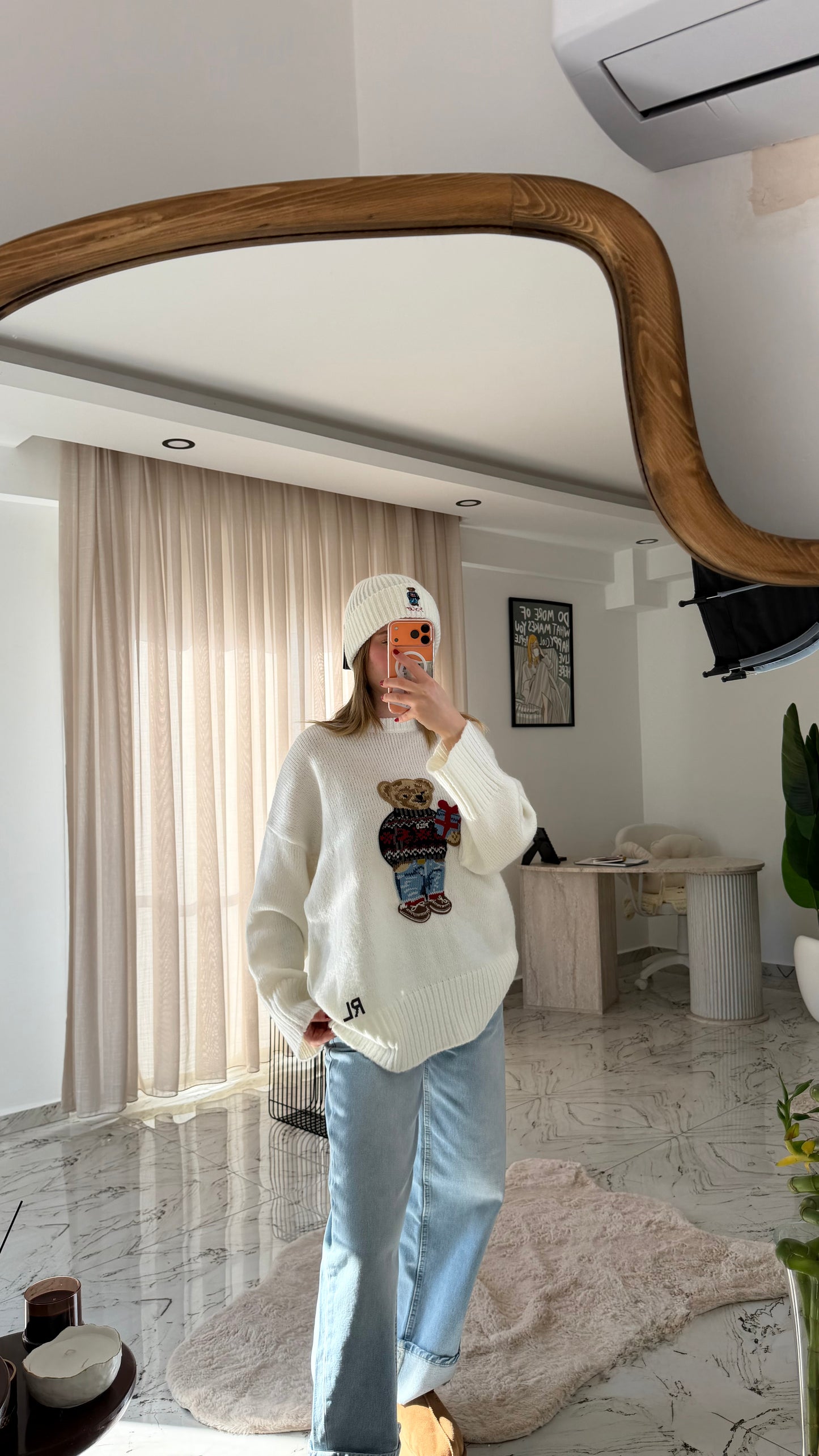 Yeni sezon teddy detaylı oversize kazak 🧸