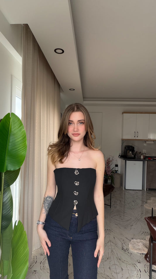 Taş detaylı büstiyer