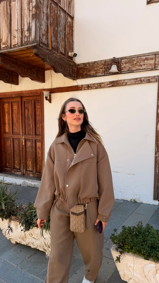 Bomber ceket pantolon takım