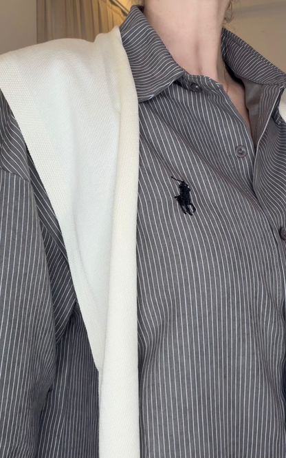 triko boyundan bağlamalı gömlek