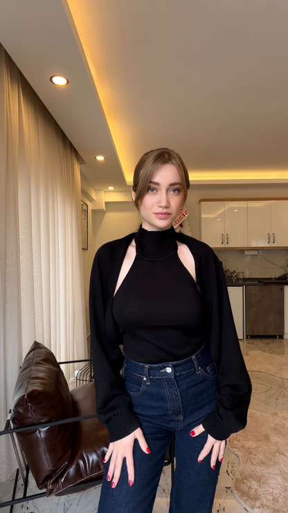 bolerolu triko ikili takım