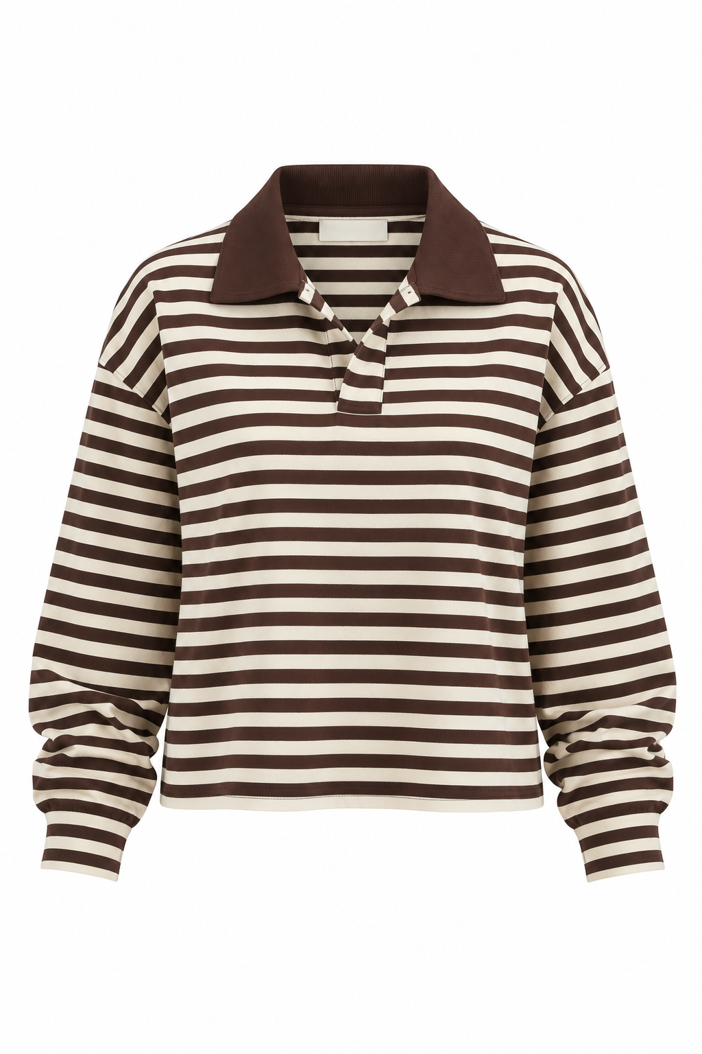 Coco çizgili polo yaka sweatshirt | Eliv