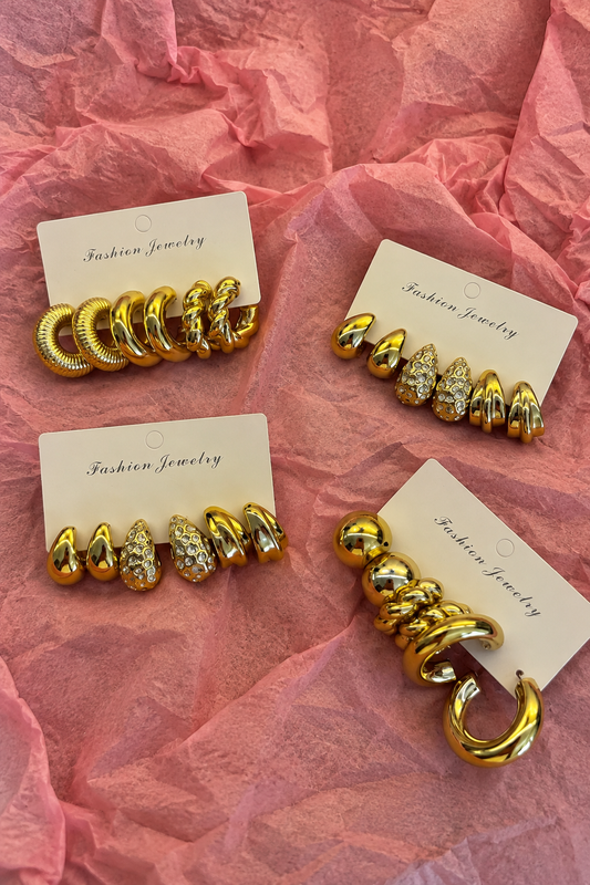 Gold statement küpe | Eliv