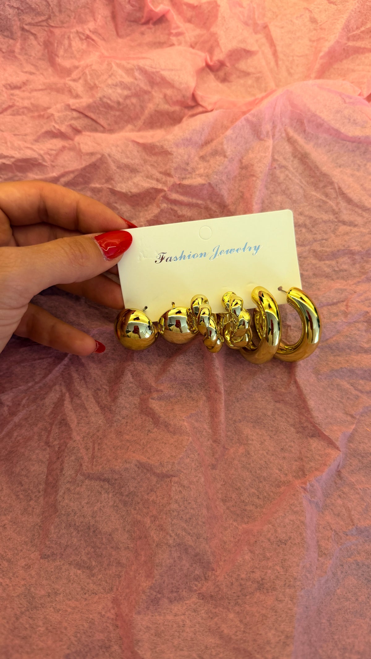 Gold statement küpe – görsel 3