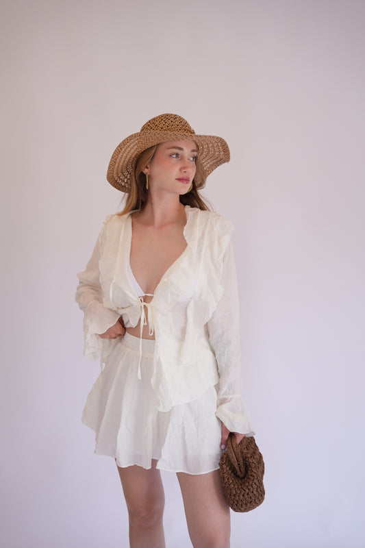 Lily Summer volanlı mini elbise | Eliv