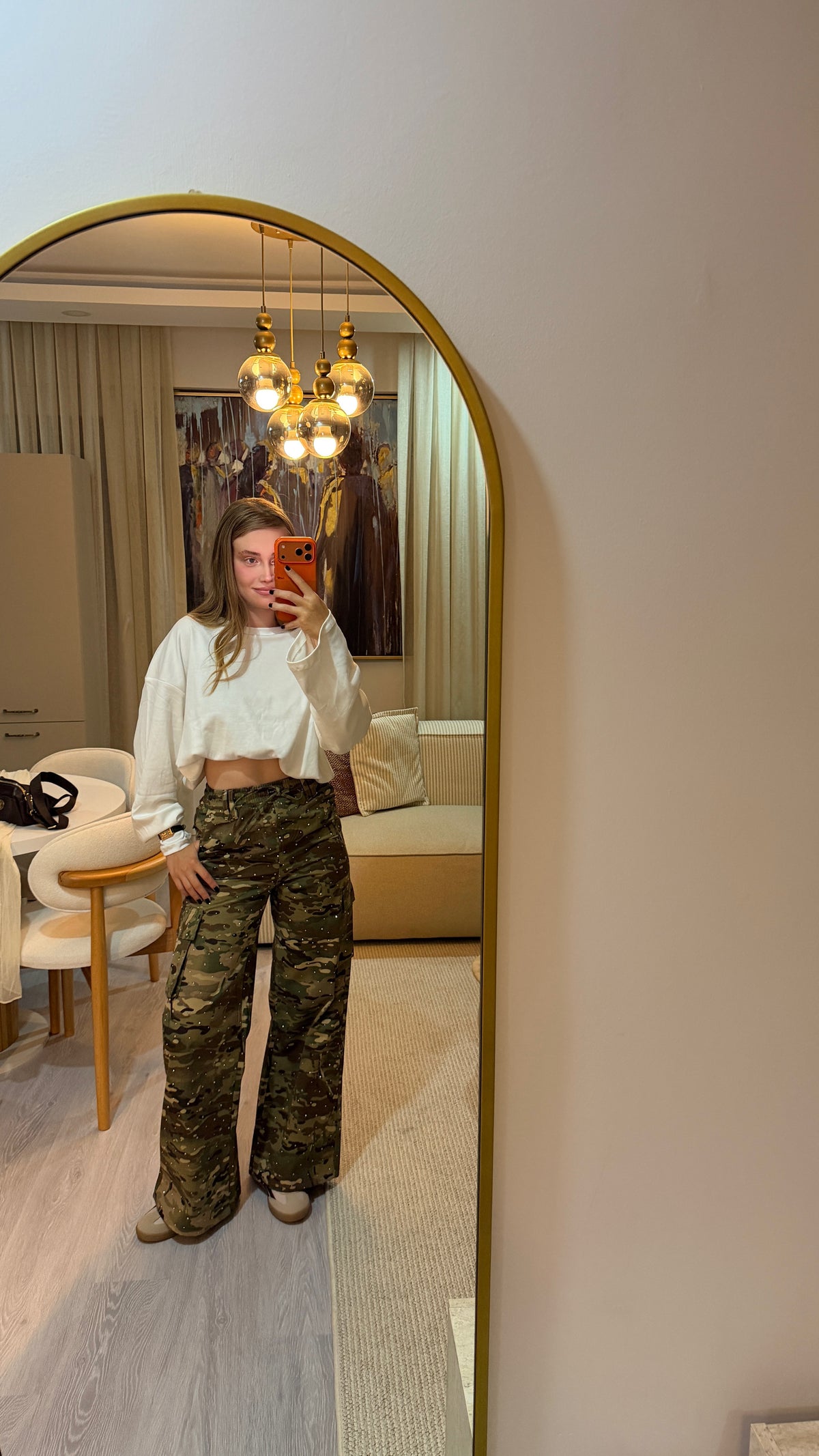 Taşlı kamuflaj cargo pantolon – görsel 4
